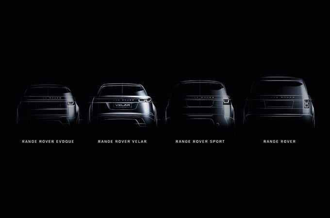 The Range Rover family, including the 2017 Range Rover Velar